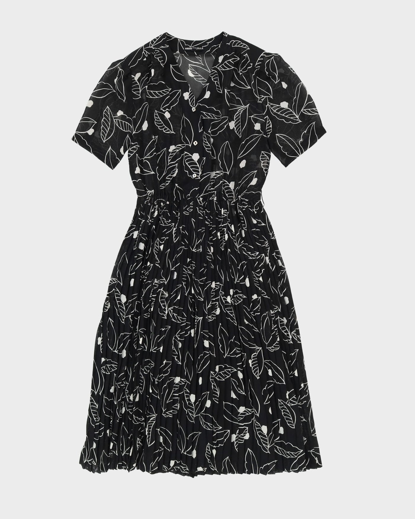 Black Semi-Sheer Tea Dress - M