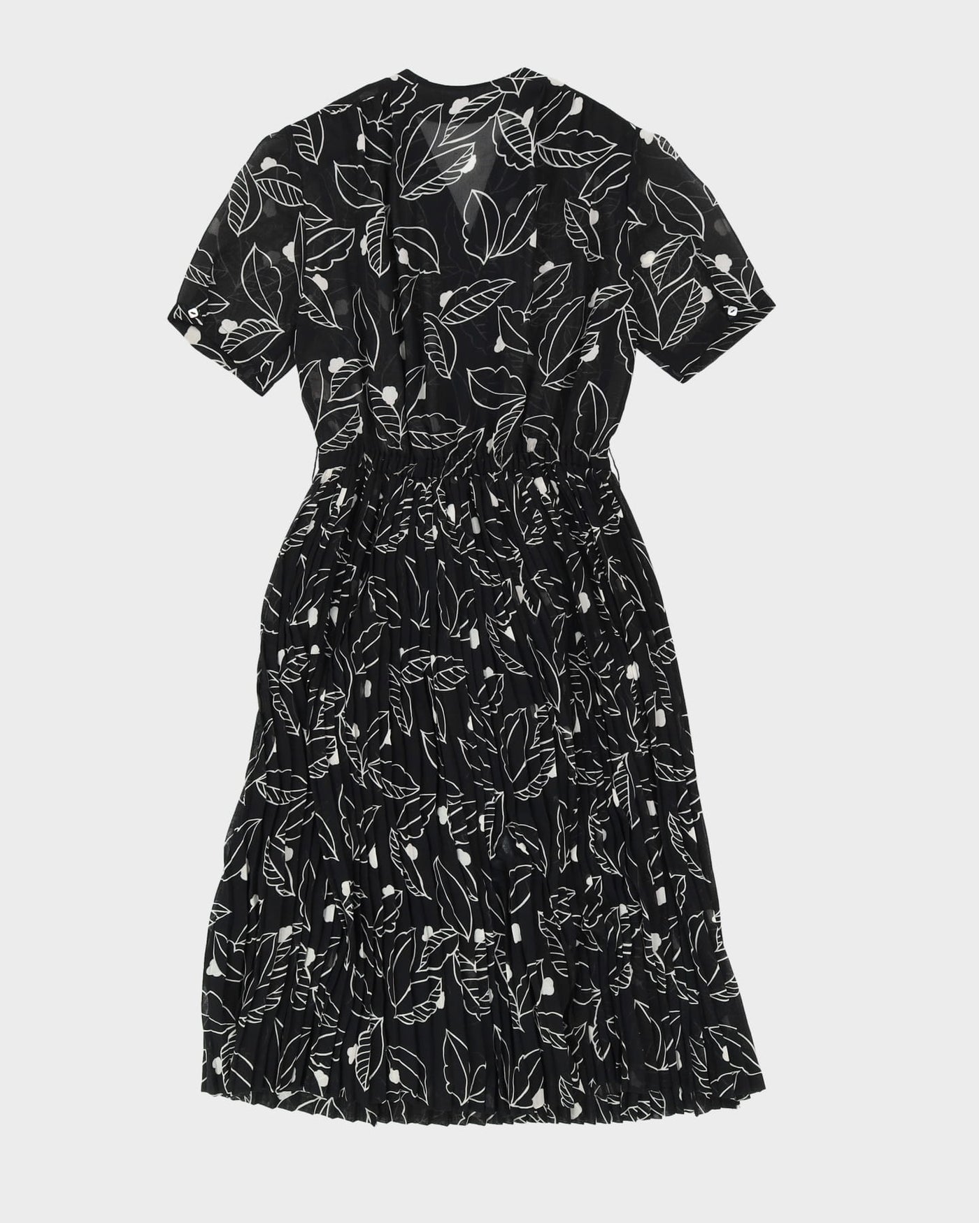 Black Semi-Sheer Tea Dress - M