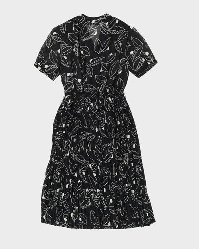 Black Semi-Sheer Tea Dress - M