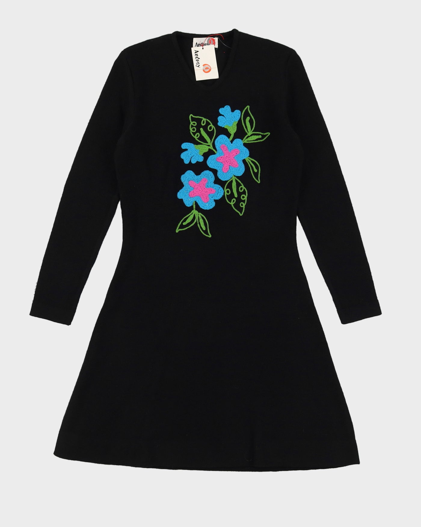 1970s Deadstock Audrey Knitted Dress - S