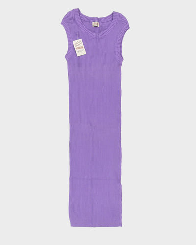 Deadstock Sisley Purple Knitted Dress - XS