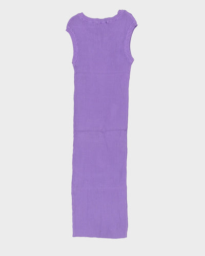 Deadstock Sisley Purple Knitted Dress - XS