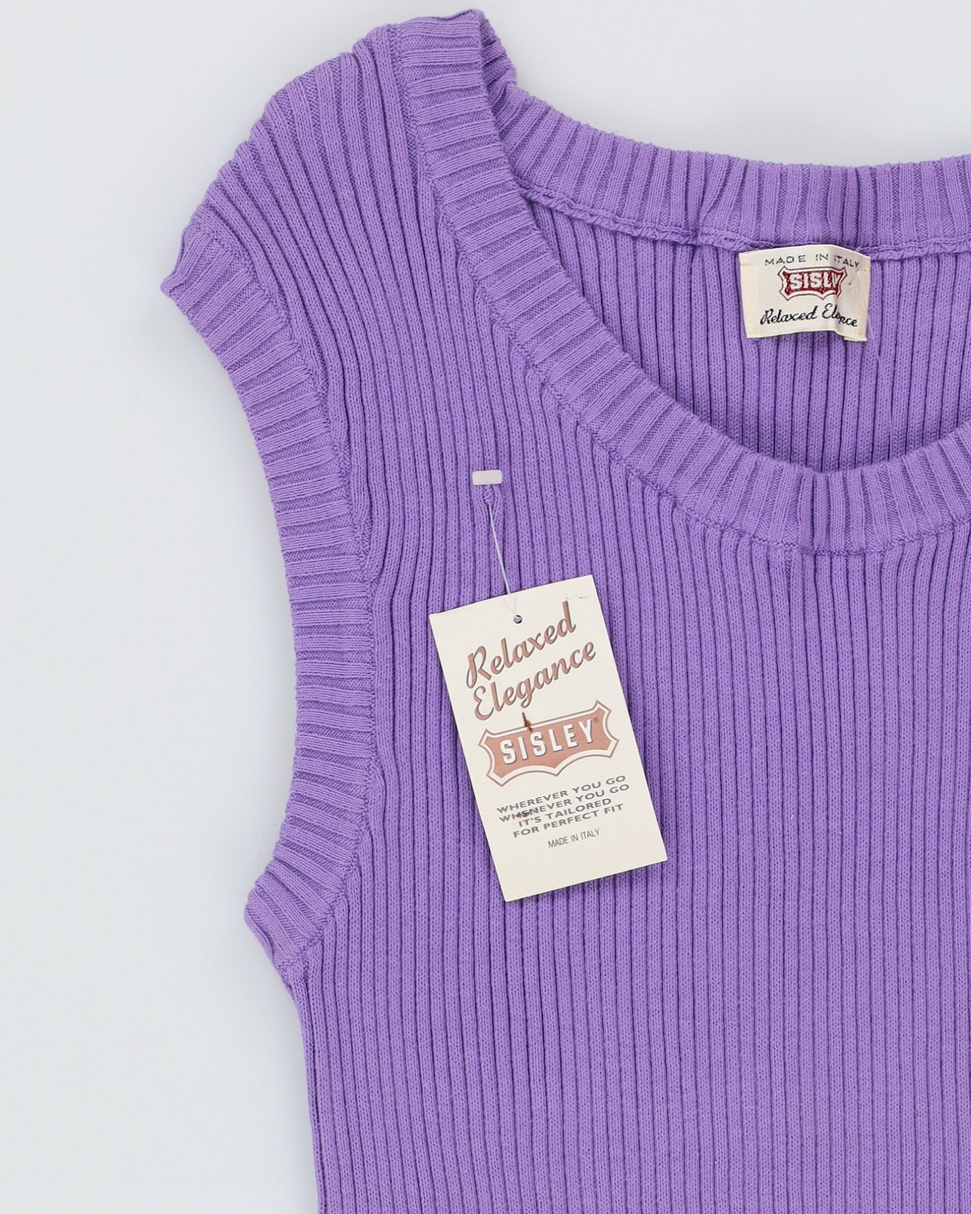 Deadstock Sisley Purple Knitted Dress - XS
