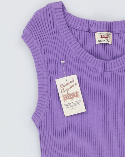 Deadstock Sisley Purple Knitted Dress - XS
