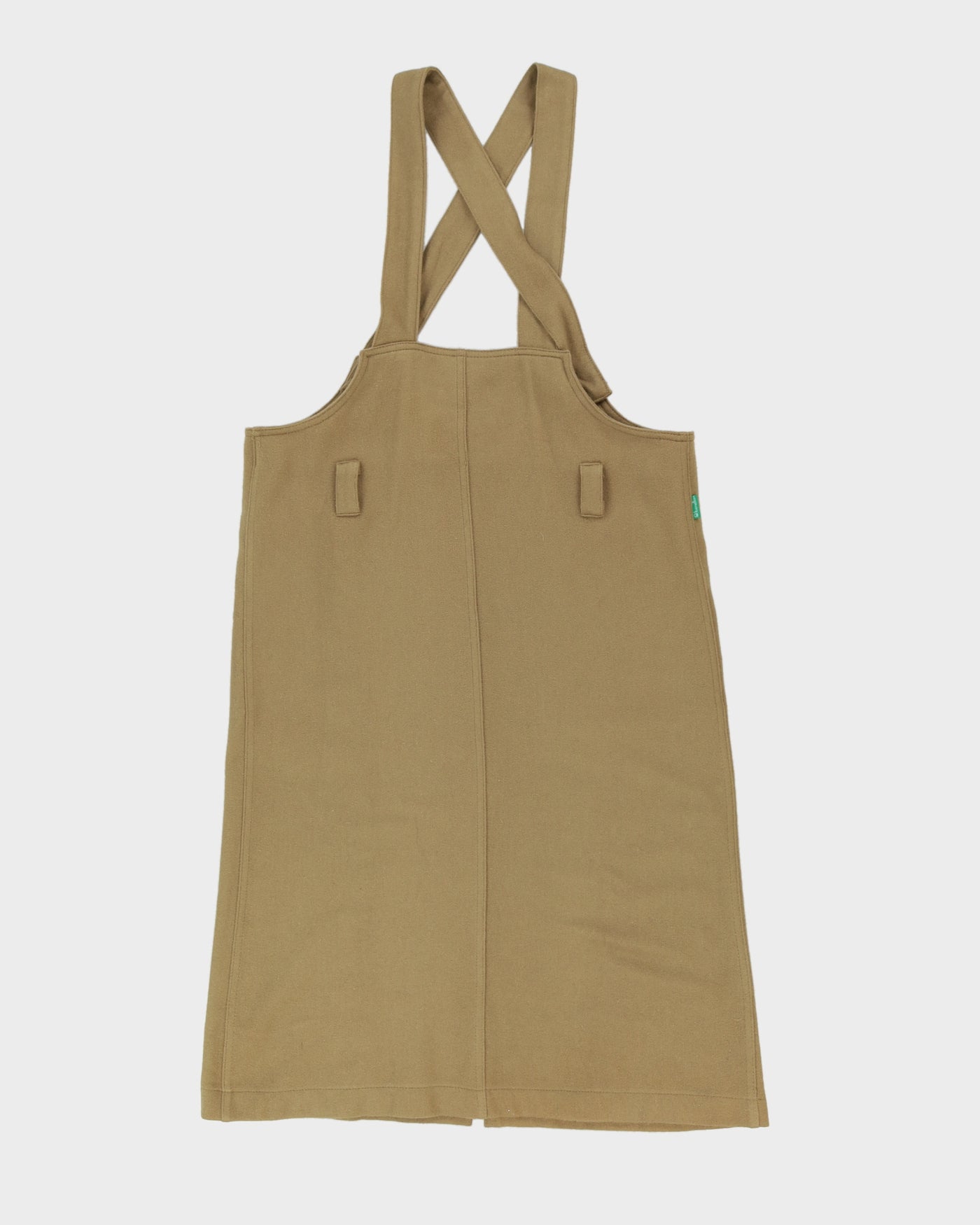 Deadstock Benetton Beige Pinafore Dress - M