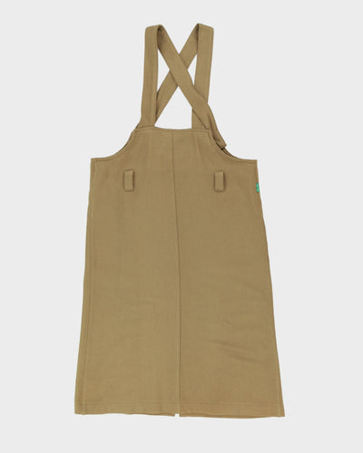 Deadstock Benetton Beige Pinafore Dress - M