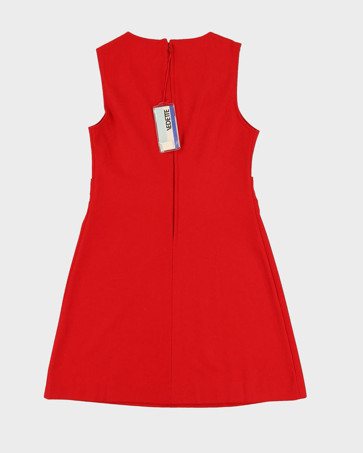 Deadstock Vedette Red Sleeveless Dress - S