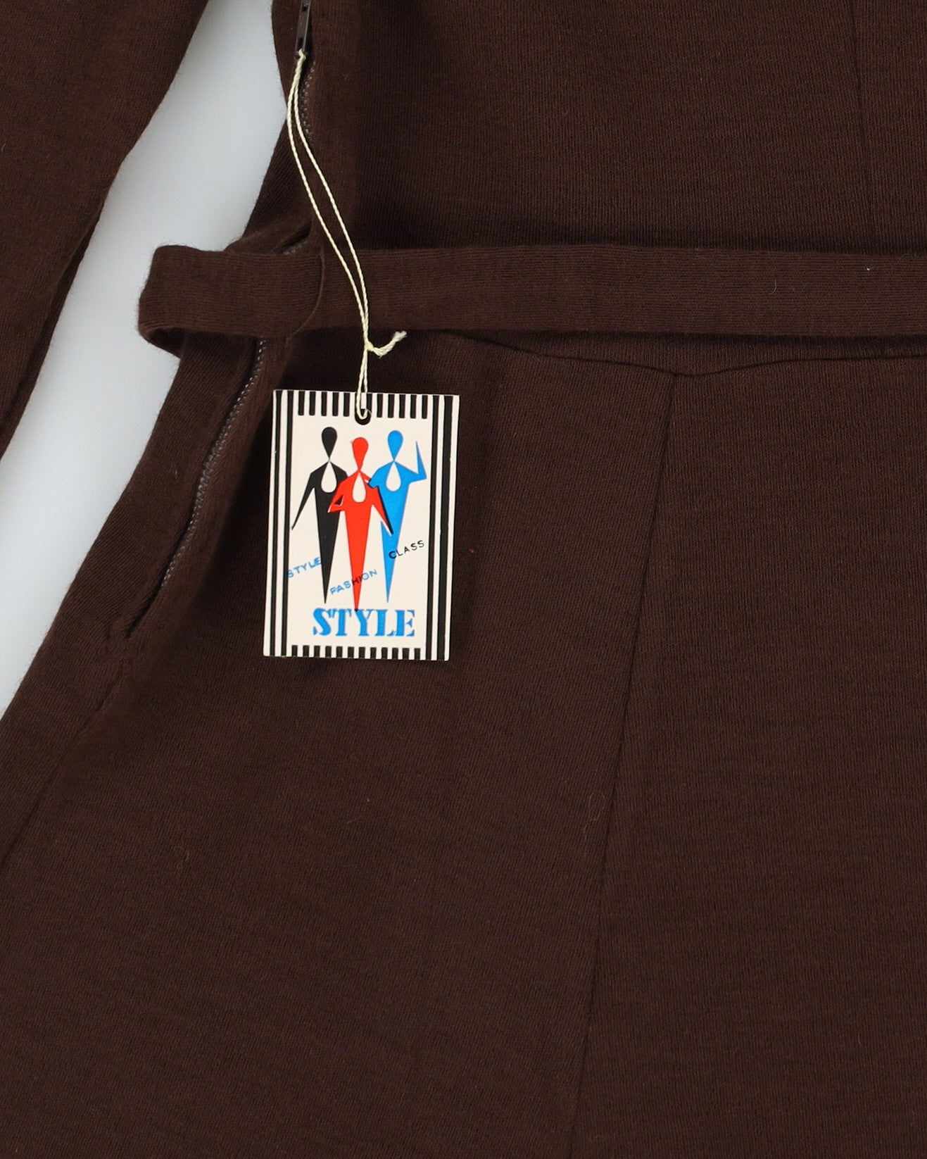 Deadstock 1970s Brown Skater Dress - S