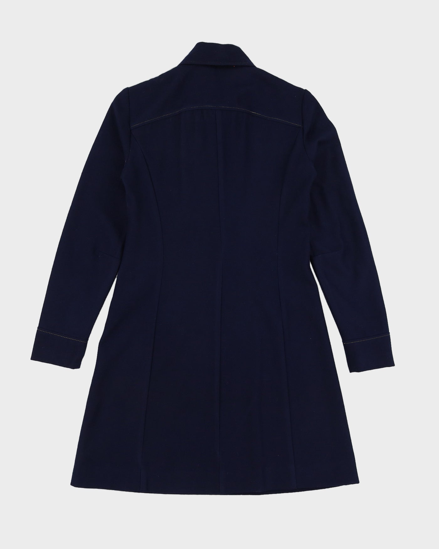 Deadstock 1970s Blue Long Sleeve Dress - S