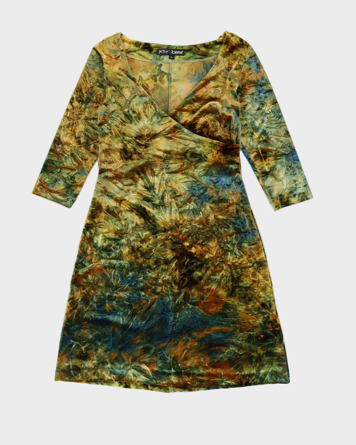 Betsey Johnson Green Velvet Dress - S