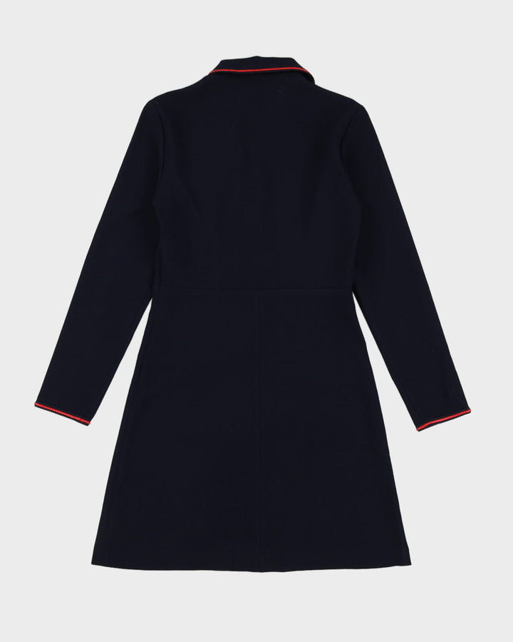 Sandro Paris Navy Blue Tea Dress - S