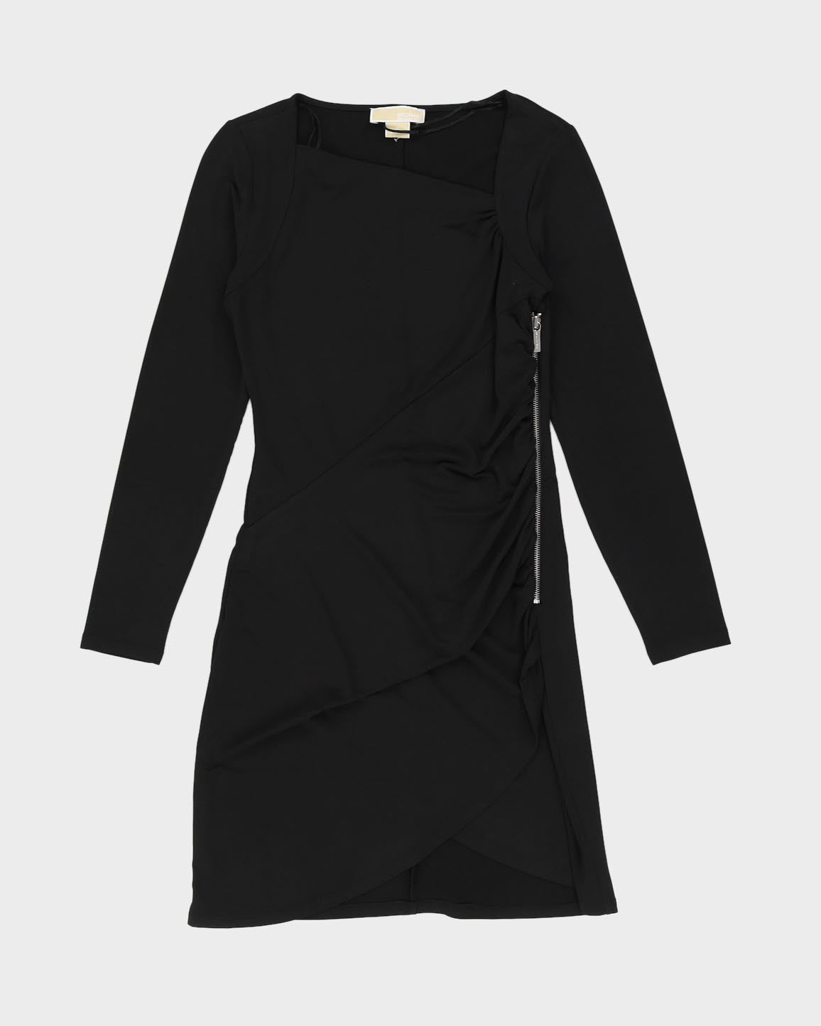 Michael Kors Black Draped Dress - S