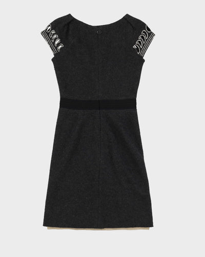 Tory Burch Grey Knitted Sequinned Dress - S