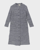 1990s Blue Lurex Knitted Dress - M