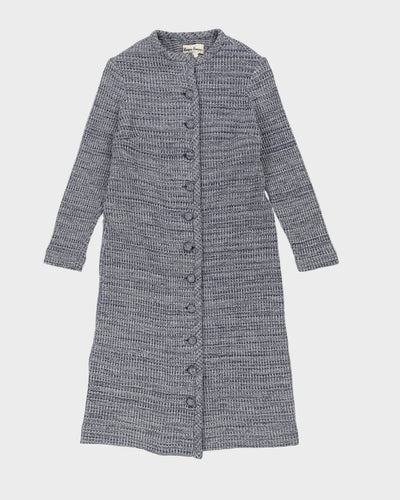 1990s Blue Lurex Knitted Dress - M