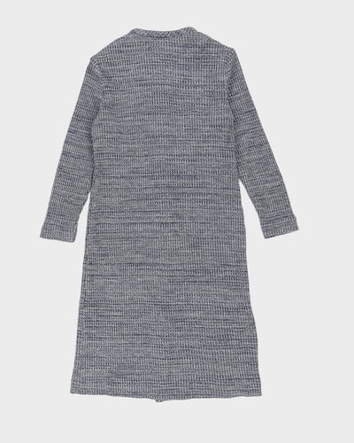 1990s Blue Lurex Knitted Dress - M