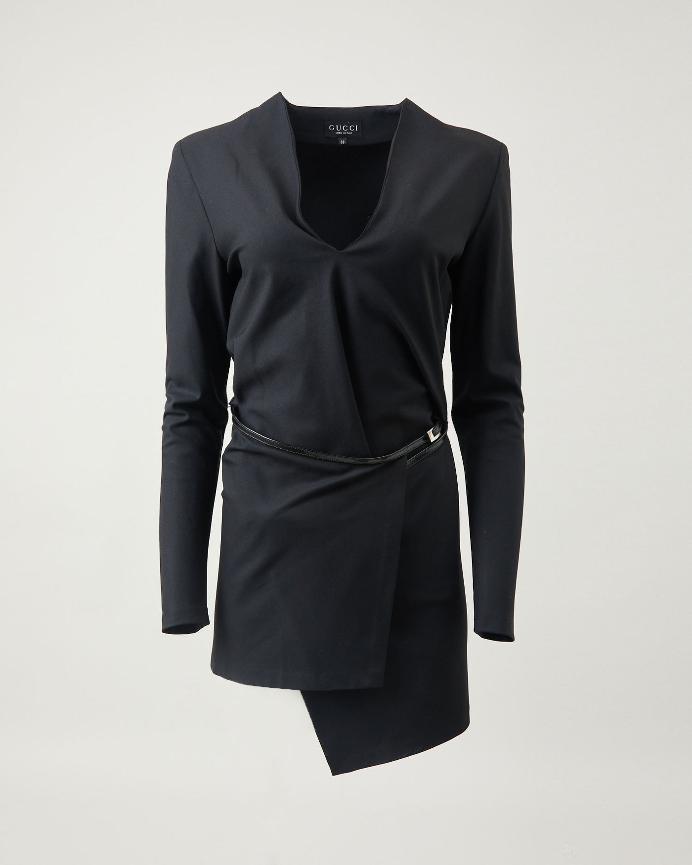 Gucci Black Wrap Style Mini Dress - M Rokit Gucci Black Wrap Style Mini Dress - M Rokit