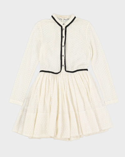 Maje White Lace Tea Dress - S