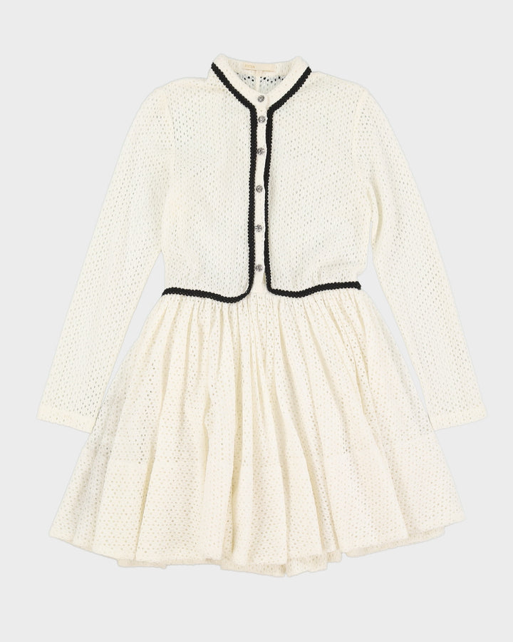 Maje White Lace Tea Dress - S Rokit Maje White Lace Tea Dress - S Rokit