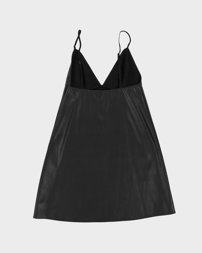 Victoria's Secret Black Faux Leather Dress - S