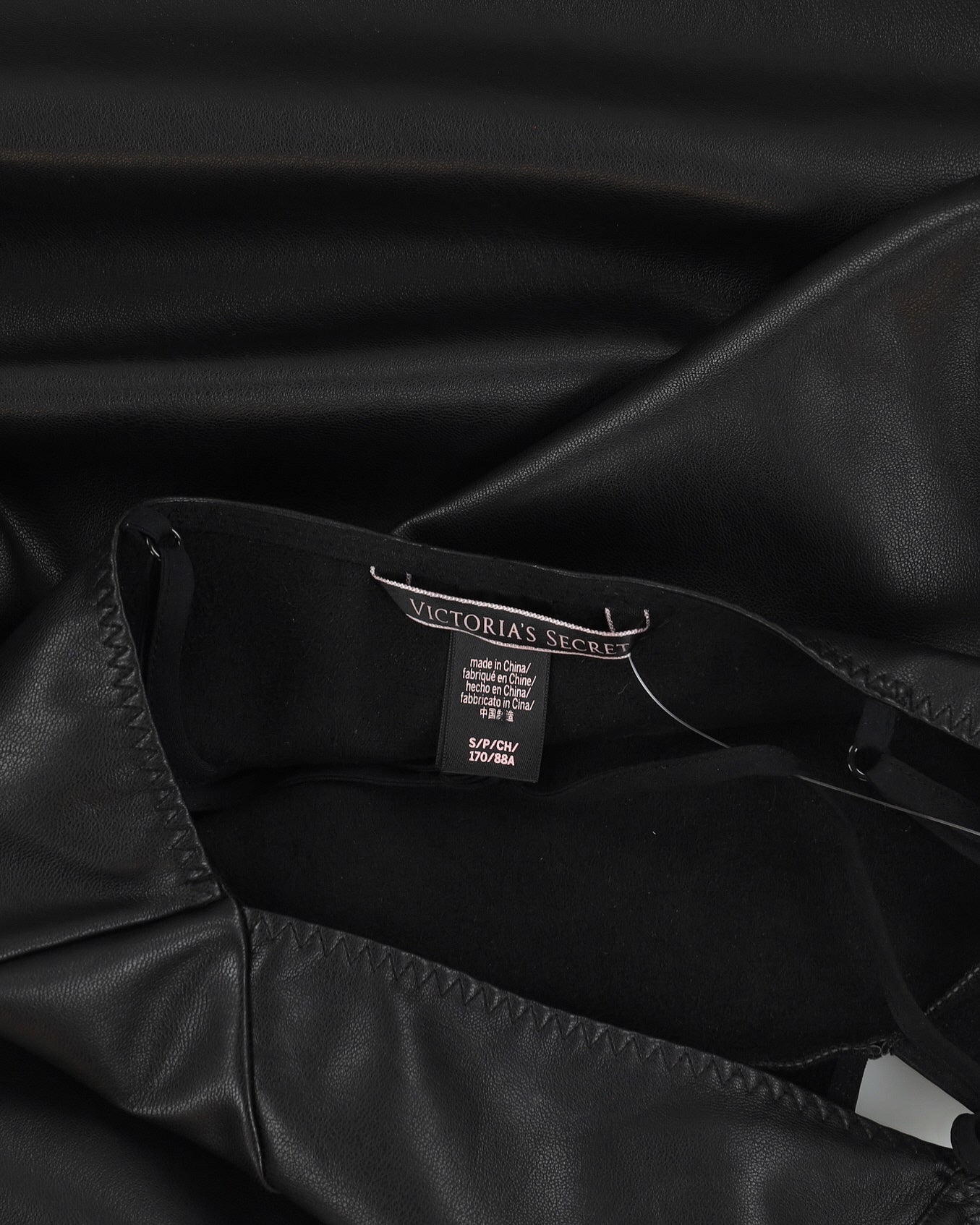 Victoria's Secret Black Faux Leather Dress - S