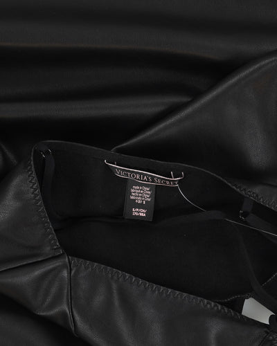 Victoria's Secret Black Faux Leather Dress - S
