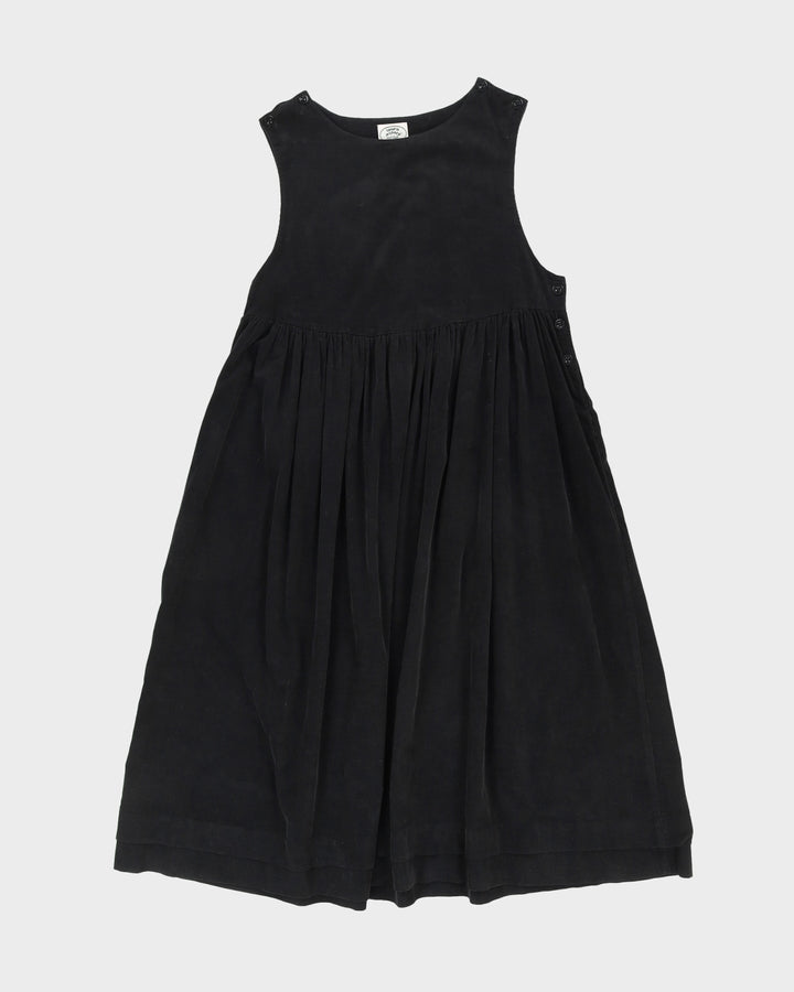 Laura Ashley Black Cord Smock Dress - M
