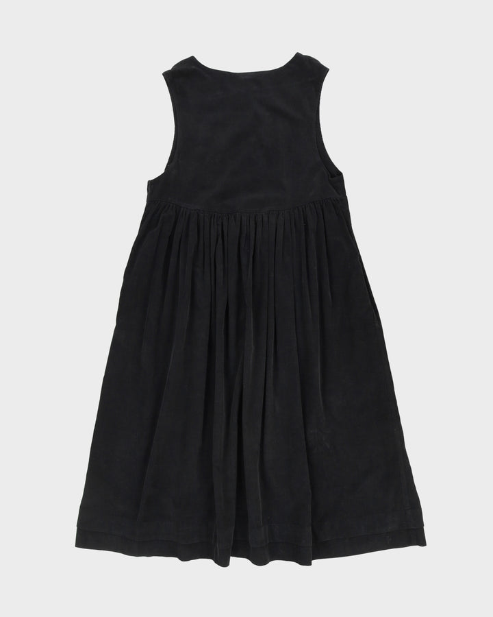 Laura Ashley Black Cord Smock Dress - M
