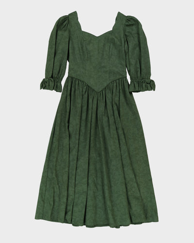 Laura Ashley Green Jacquard Dress - S