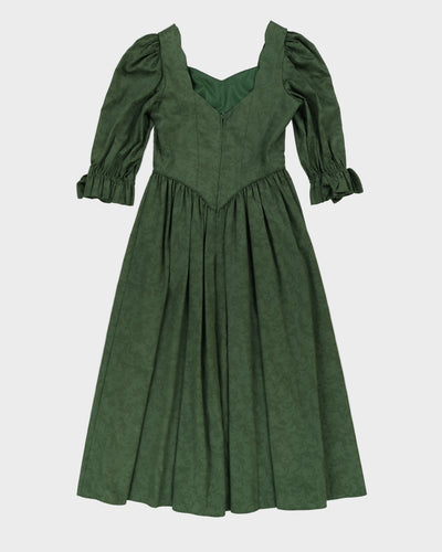 Laura Ashley Green Jacquard Dress - S