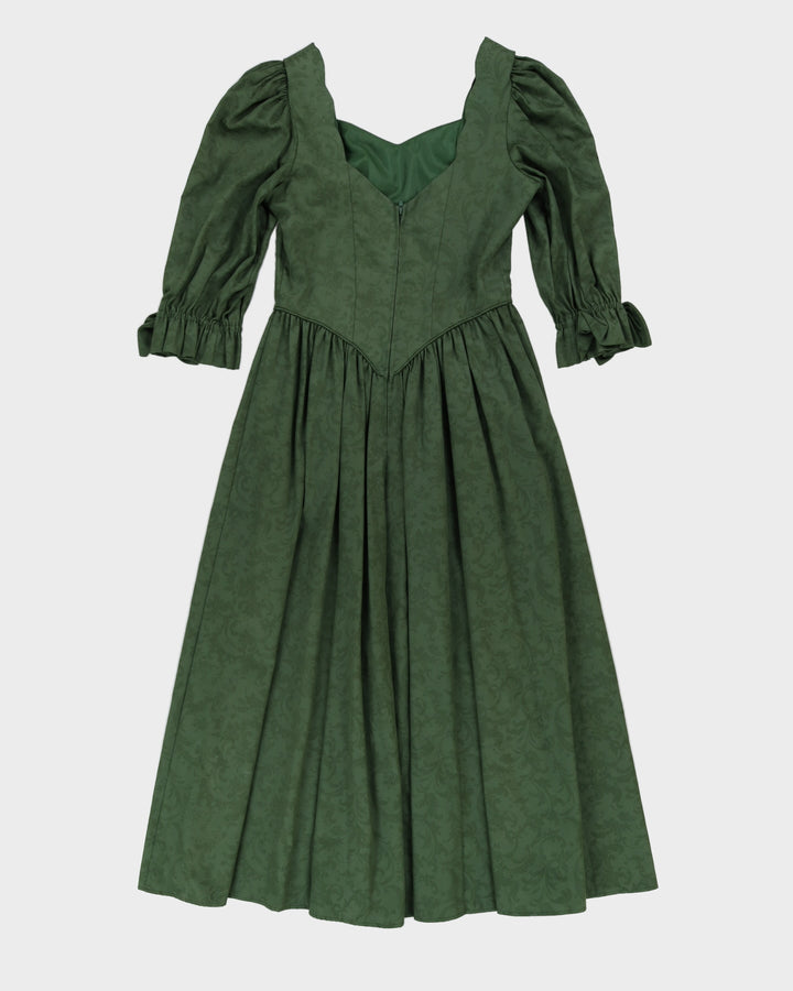 Laura Ashley Green Jacquard Dress - S