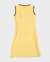 Vintage 1970s Yellow Sleeveless Dress - M