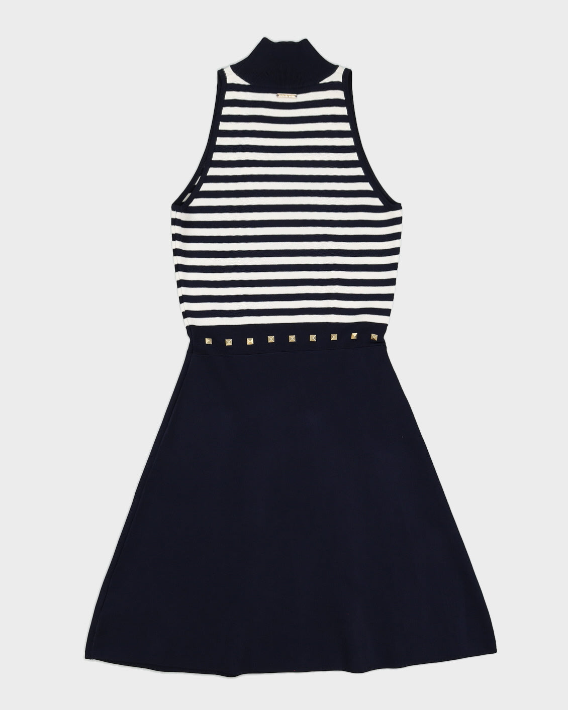 Michael Kors Blue Striped Sleeveless Dress - XS