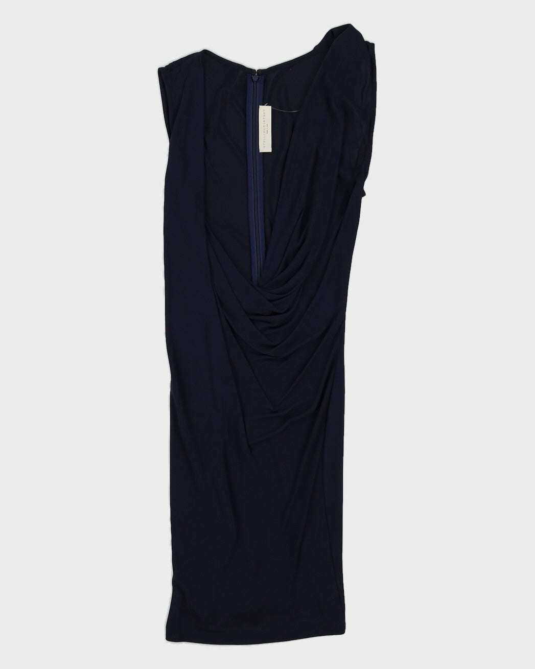 Stella McCartney Blue Draped Sleeveless Dress - S