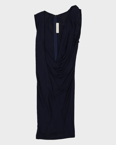 Stella McCartney Blue Draped Sleeveless Dress - S