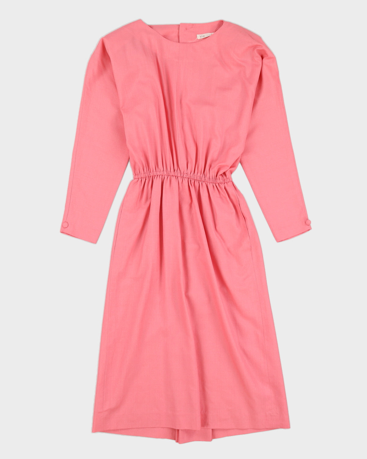 Pink Batwing Sleeve Dress - M