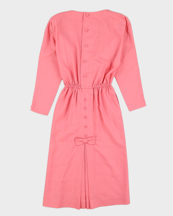 Pink Batwing Sleeve Dress - M