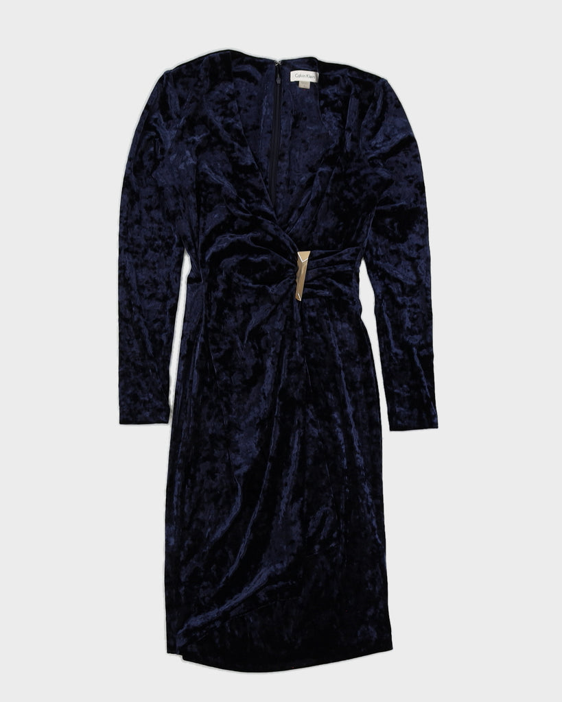 calvin klein blue velvet dress Donna Karan Women's Zip-Slit WKO6010_BLACK_0-ECOMMERCE-Available Size:13 (Big Kid)