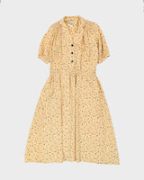 Vintage Debenhams Yellow Tea Dress - M