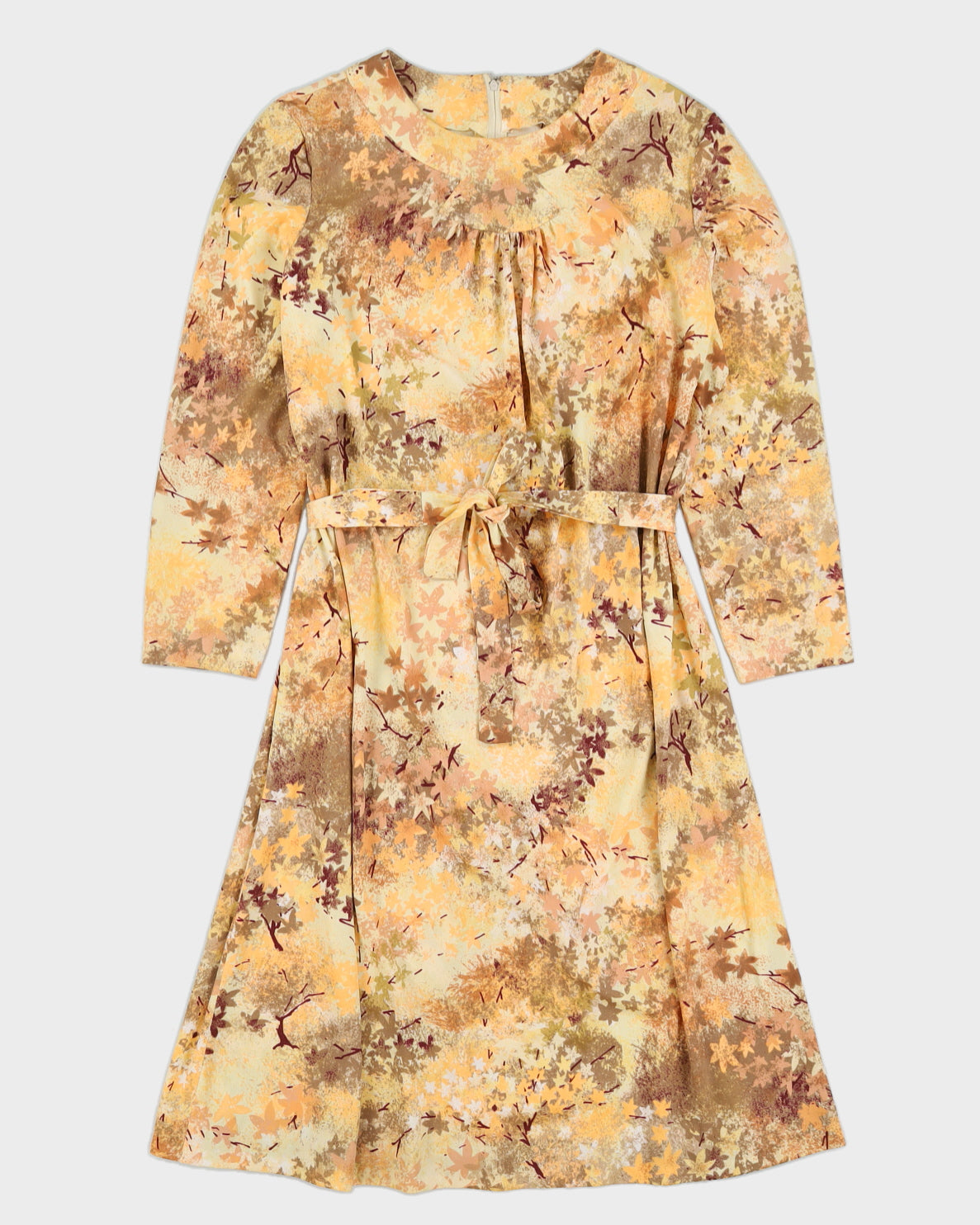 Vintage 1970s Orange Smock Dress - L