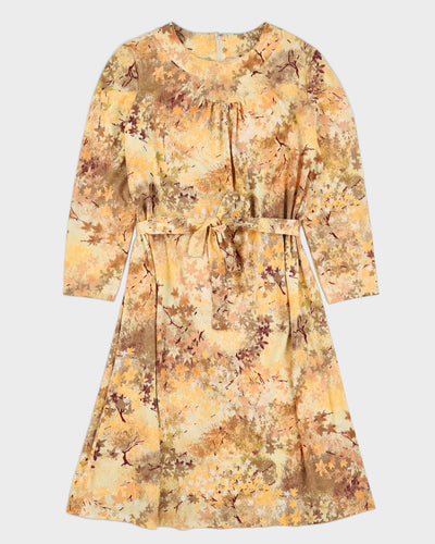 Vintage 1970s Orange Smock Dress - L