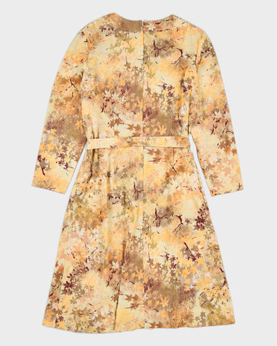 Vintage 1970s Orange Smock Dress - L