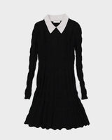 Sandro Black Knitted Midi Dress - S