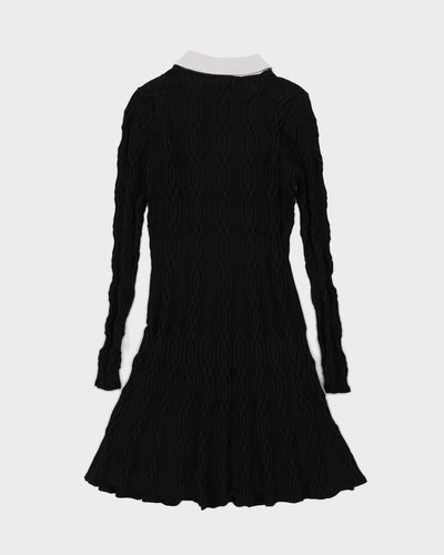 Sandro Black Knitted Midi Dress - S