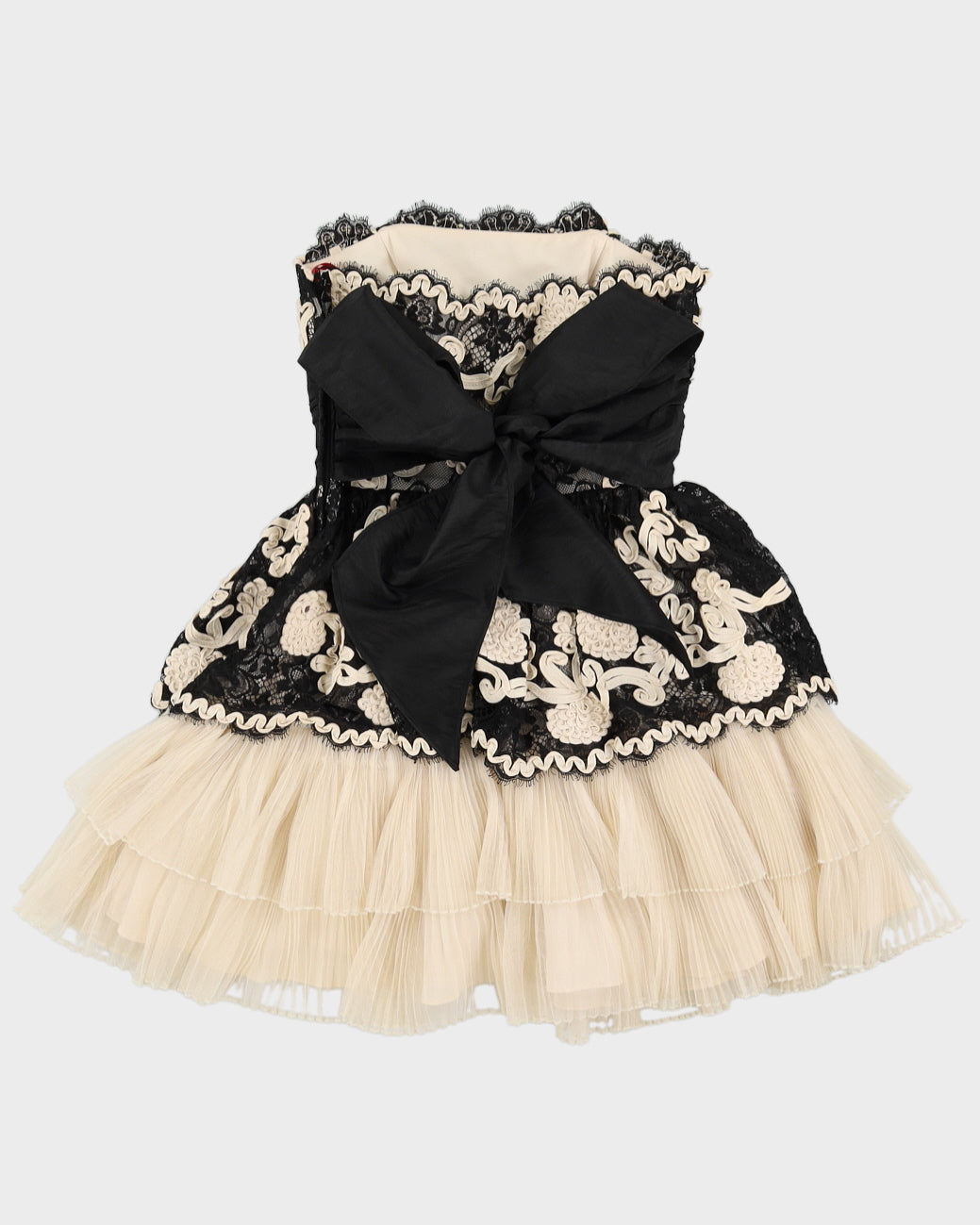 Betsey Johnson Cream And Black Prom Dress - S