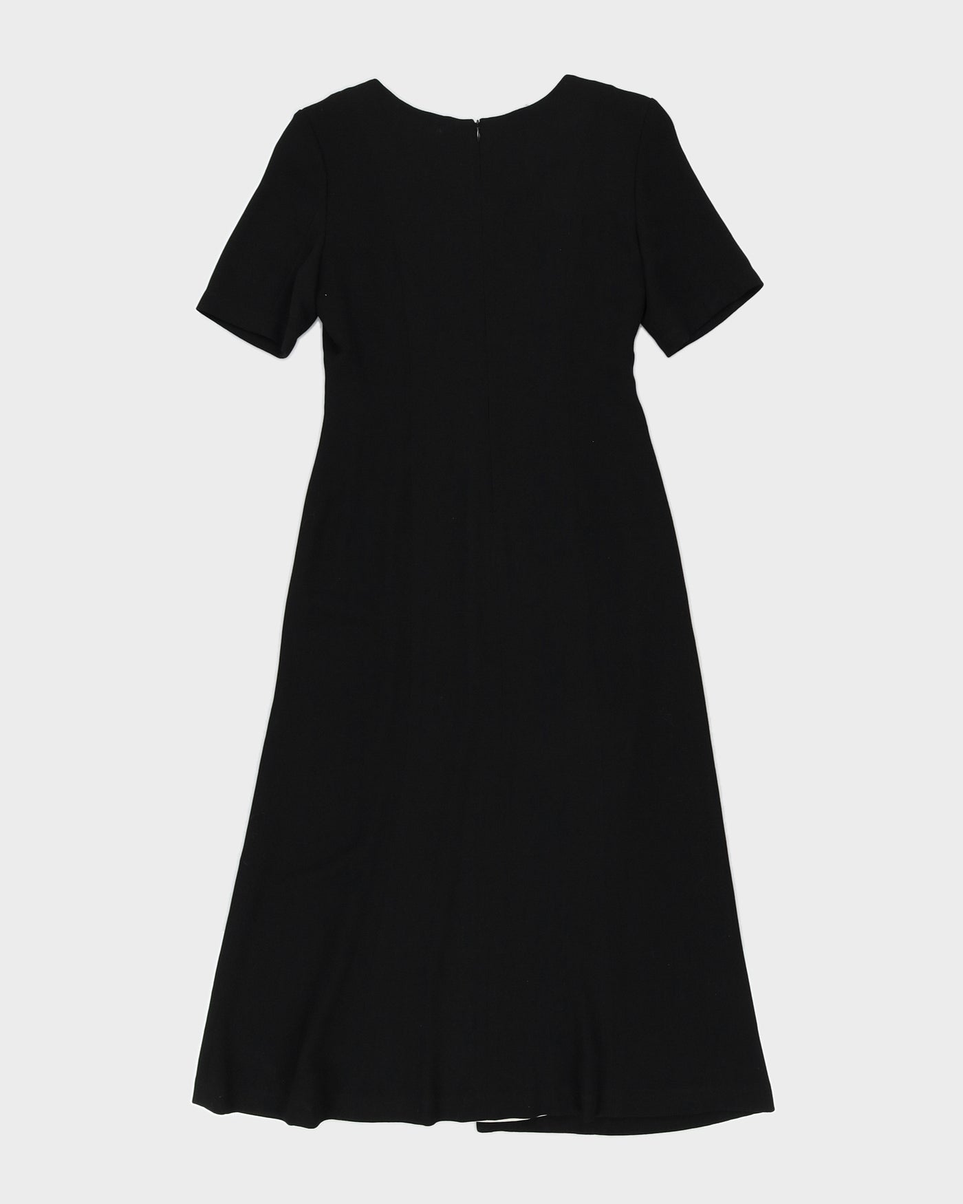 Black With Contrasting Cream Collar Dress - S