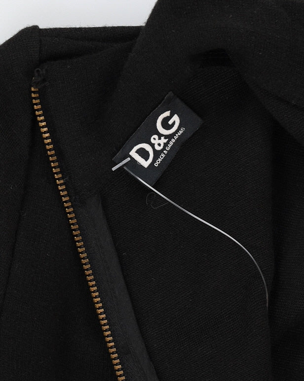 D & G Black Knitted Jersey Dress - XS