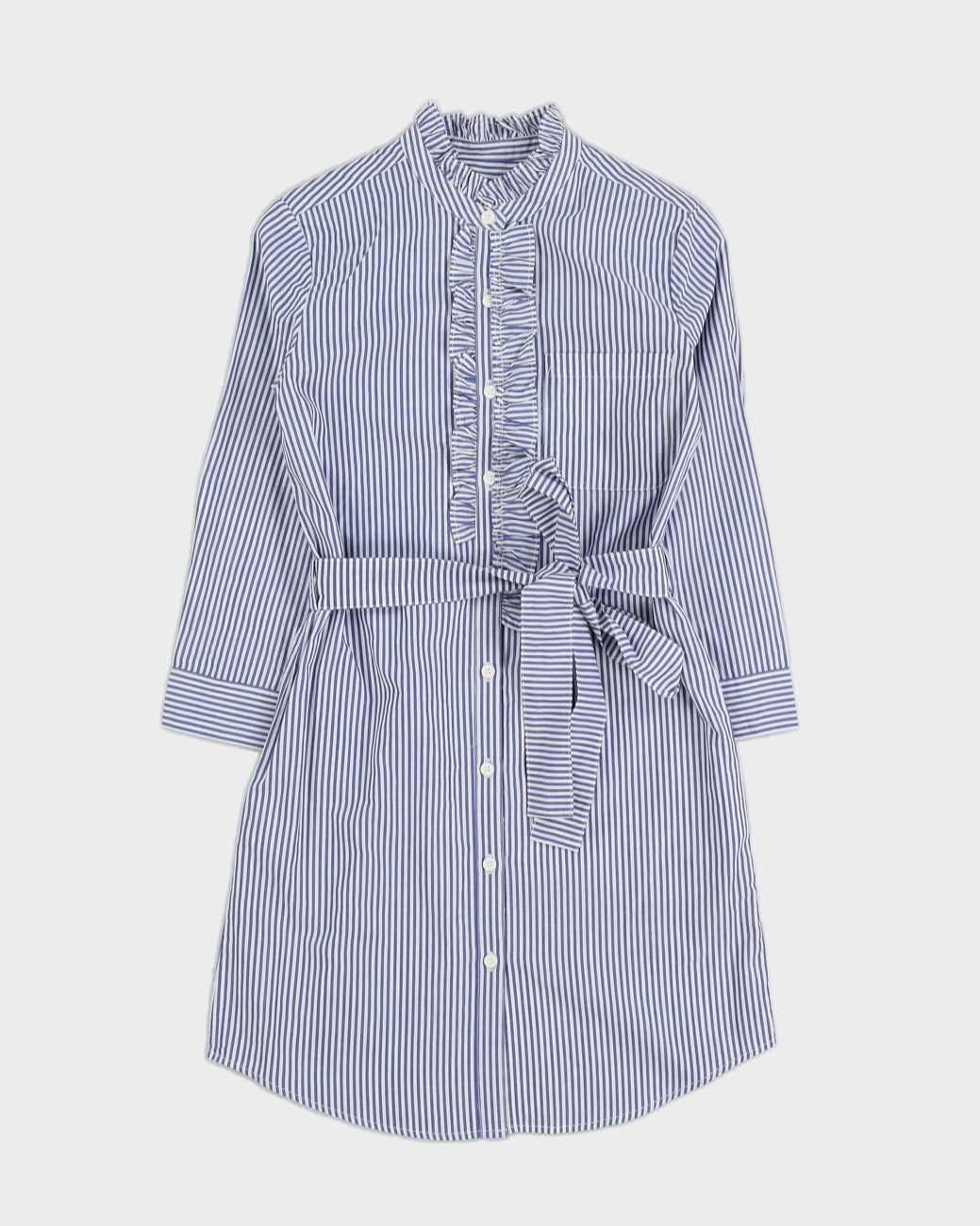 Burberry Blue Striped Shirt Dress - S