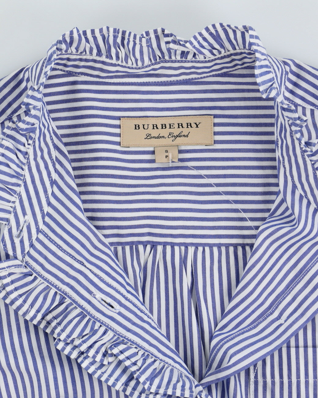 Burberry Blue Striped Shirt Dress - S