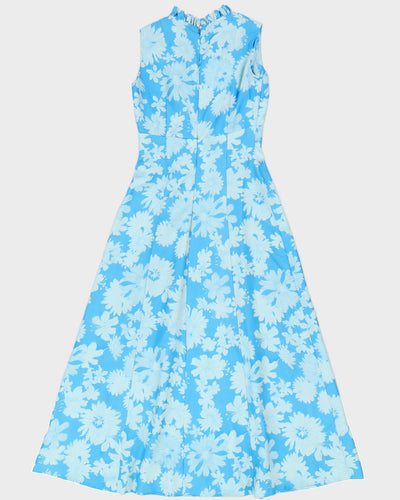Vintage 1970s Blue Maxi Dress - S
